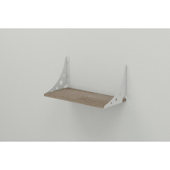 Полиця настінна Ferrum-decor Ханді 2 240x500x240 метал Білий ДСП Сонома Трюфель 16 мм (XND0012) Львів