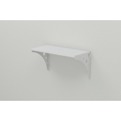 Полиця настінна Ferrum-decor Ханді 2 240x600x240 метал Білий ДСП Біле 16 мм (XND0029) Київ