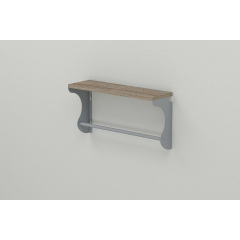 Полка настенная Ferrum-decor Юзиби 270x500x150 металл Серый ДСП Сонома Трюфель 16 мм (UZI0019) Ивано-Франковск
