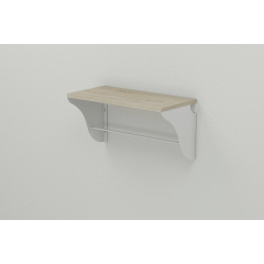 Полка настенная Ferrum-decor Комфи 260x500x240 металл Белый ДСП Сонома 16 мм (KOM0011) Сумы