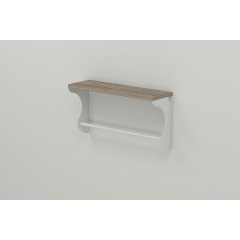 Полка настенная Ferrum-decor Юзиби 270x500x150 металл Белый ДСП Сонома Трюфель 16 мм (UZI0012) Кропивницкий