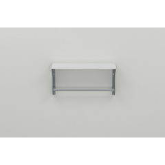 Полка настенная Ferrum-decor Юзиби 270x600x150 металл Серый ДСП Белое 16 мм (UZI0036) Днепр
