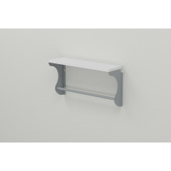 Полка настенная Ferrum-decor Юзиби 270x600x150 металл Серый ДСП Белое 16 мм (UZI0036) Днепр