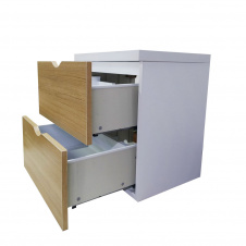 Пластиковая подвесная тумба The MIX Лями Wood 110 см Дуб