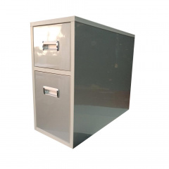 Тумба универсальная пластиковая см для туалета и ванной Mikola-M 30*58*63 Лями 5576 с двумя ящиками Серый Мукачево