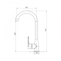 Смеситель Для Кухни Brinex 35B 007 (330128) Ужгород