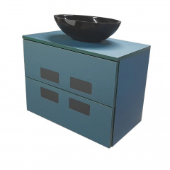 Тумба с раковиной Mikola-M TOKIO c HPL 3292 touch 120 см Синий Київ