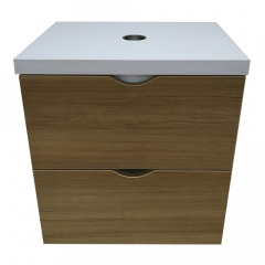 Пластиковая подвесная тумба The MIX Лями Wood 120 см Дуб Калуш