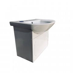 Тумба Mikola-M в ванну Classik-2 подвесная с керамическим умывальником 55 см Белый Еланец