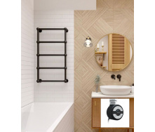 Полотенцесушитель электрический Terma Retro 800x504 Black mat тен MOA
