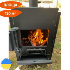 Буржуйка з радіатором і з плитою для дачі 120 (м³) Стандарт Київ