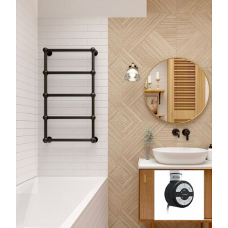 Полотенцесушитель электрический Terma Retro 800x504 Black mat тен MOA