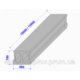 Плита пролетных строений П-18 (серия 3.503-108)