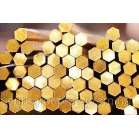 Шестигранник латунный 46х3000 ЛС59 ассортимент доставка порезка