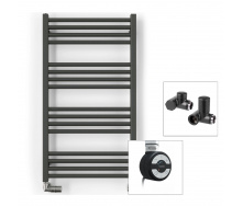 Рушникосушка комбінована Terma Fiona 900x530 Black mat тен MOA + вентиль Integra