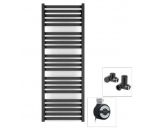 Полотенцесушитель комбинированный Terma Marlin 1185x430 Black mat тен MOA + вентиль Integra Black