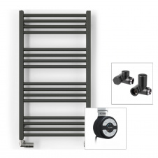Полотенцесушитель комбинированный Terma Fiona 900x530 Black mat тен MOA + вентиль Integra