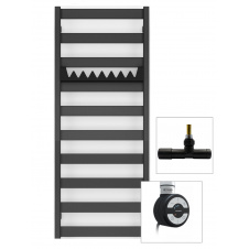 Рушникосушка комбінована Terma Vivo 1150x500 Black mat тен MOA + вентиль Unico Black mat