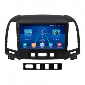 Штатная магнитола Lesko 9" Hyundai Santa Fe II 2005-2010 6/128Gb 4G Wi-Fi GPS Top (9614-46303)