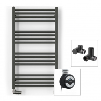 Рушникосушка комбінована Terma Fiona 900x530 Black mat тен MOA + вентиль Integra