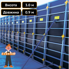 Строительный щит для опалубки 0.95 х 3.0 м Техпром Еланец
