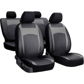Авточехлы из эко кожи HONDA Civic 1992-1995 Pok-ter Design Leather с серой вставкой