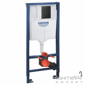 Инсталляция для подвесного унитаза Grohe QuickFix Solido 38811KF0 панель смыва матовая черная