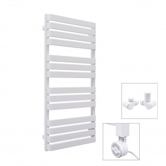 Полотенцесушитель комбинированный Terma Warp T 1110x500 White mat, тен MOA + вентиль Integra
