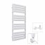 Рушникосушка комбінована Terma Warp T 1110x500 White mat, тен MOA + вентиль Integra Охтирка