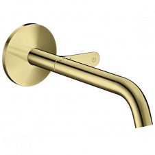 Смеситель для умывальника Axor One Select 220 со стены, Polished Gold Optic (48112990)