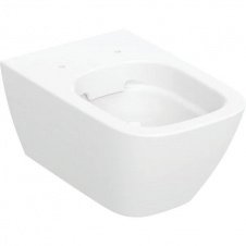 Подвесной унитаз Geberit Smyle Square воронковидный, закрытая форма, Rimfree, белый (500.208.01.1)