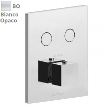 Термостат для душа Paffoni Compact box скрытого монтажа (2 функции) внешняя часть, Bianco Opaco (CPT518BO)