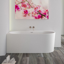 Ванна акриловая Knief Fresh XS Right 155x80, правый угол закруглен, щелевой перелив, белый глянцевый (0100236/010009106S)