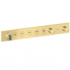 Термостат Axor Select на 5 потребителей скрытого монтажа, Brushed Brass (18358950)