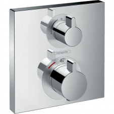 Термостат скрытого монтажа Hansgrohe Ecostat Square с запорным вентилем 1Jet, хром (15712000)