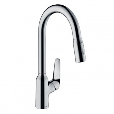 Смеситель для кухни Hansgrohe Focus M42-H220 2Jet с выдвижным изливом, Sbox, хром (71820000)