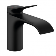 Смеситель для умывальника Hansgrohe Vivenis 80 с донным клапаном pop-up, черный матовый (75010670)
