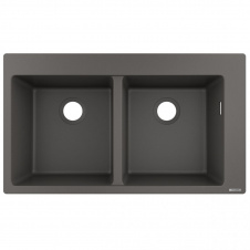 Мойка кухонная Hansgrohe S510-F770 770х510 на 2 чаши 370/370, Stonegrey (43316290)