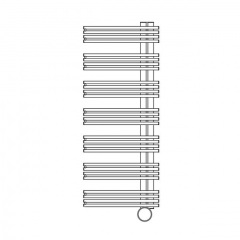 Полотенцесушитель электрический Cordivari KELLY Inox Vertical L: 500 мм; H: 1224 мм, хром (3551780400101) Ковель