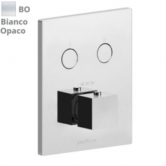 Термостат для душа Paffoni Compact box скрытого монтажа (2 функции) внешняя часть, Bianco Opaco (CPT518BO) Вінниця