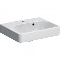 Умывальник подвесной Geberit Smyle Square 45х36, белый (500.222.01.1) Ковель