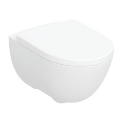 Унитаз подвесной Geberit Modo Rimfree в комплекте с крышкой, воронкообразный, закрытая форма, белый (502.939.00.1) Луцк