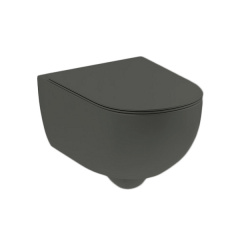 Унитаз подвесной Nic Design Pin 55х37 см с крышкой, Argilla matt (003709052/005712052) Конотоп