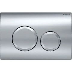 Клавиша смыва Geberit Delta20, двойной смыв, глянцевый хром (115.127.21.1) Кропивницький