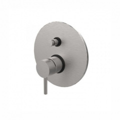 Смеситель для душа Paffoni Light с нажимным переключателем на 2 выхода, Steel (LIG015ST) Конотоп