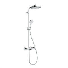 Душевая система Hansgrohe Crometta S Showerpipe 240 1jet EcoSmart с термостатом 9 л/мин, хром (27268000) Харків