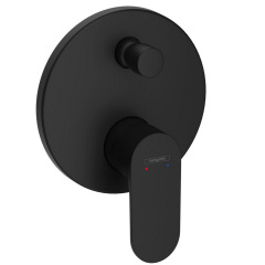 Смеситель для ванны/душа Hansgrohe Rebris S, скрытый монтаж, внешняя часть, Matt Black (72466670) Чернигов