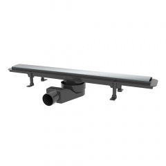 Душевой канал Waterway Stream 700, корпус черный, 2-сторонняя решетка нержавейка/плитка (WSB700001N1) Ворожба