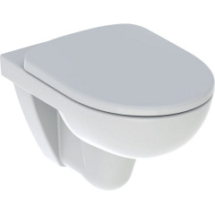 Комплект подвесного унитаза Geberit Selnova Rimfree с сиденьем и крышкой, белый (501.751.00.1) Ровно
