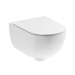 Унитаз подвесной Nic Design Pin 55х37 см с крышкой, белый матовый (003709003/005712003) Балаклія